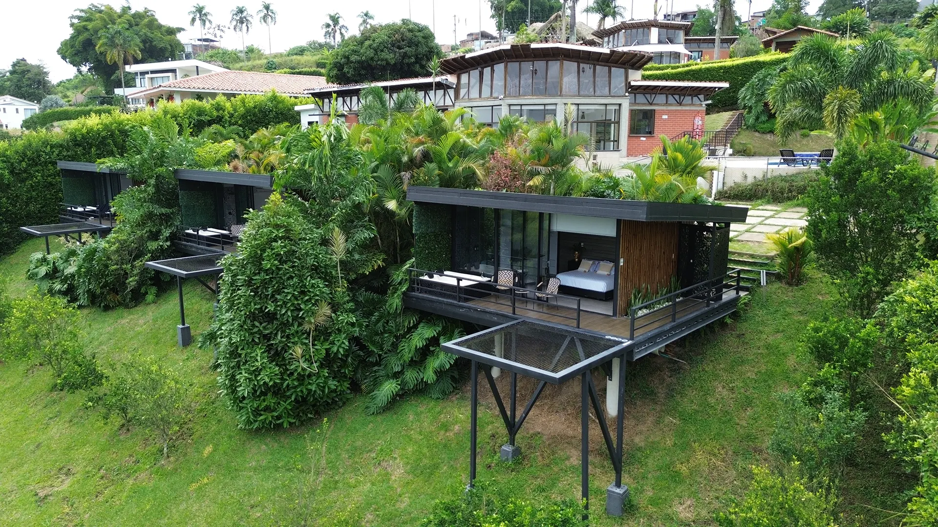 conjunto cabañas panorama pueblo tapao en el eje cafetero